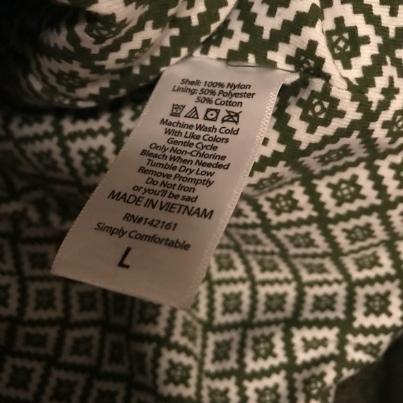 LuLaRoe Rain Jacket Olive Green Logo Jacket Sz L - Picture 8 of 8